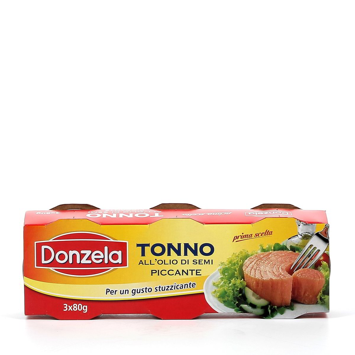 Donzela Tonno All'olio Di Semi Piccante 3x80 g - sgocciolato 3x52 g