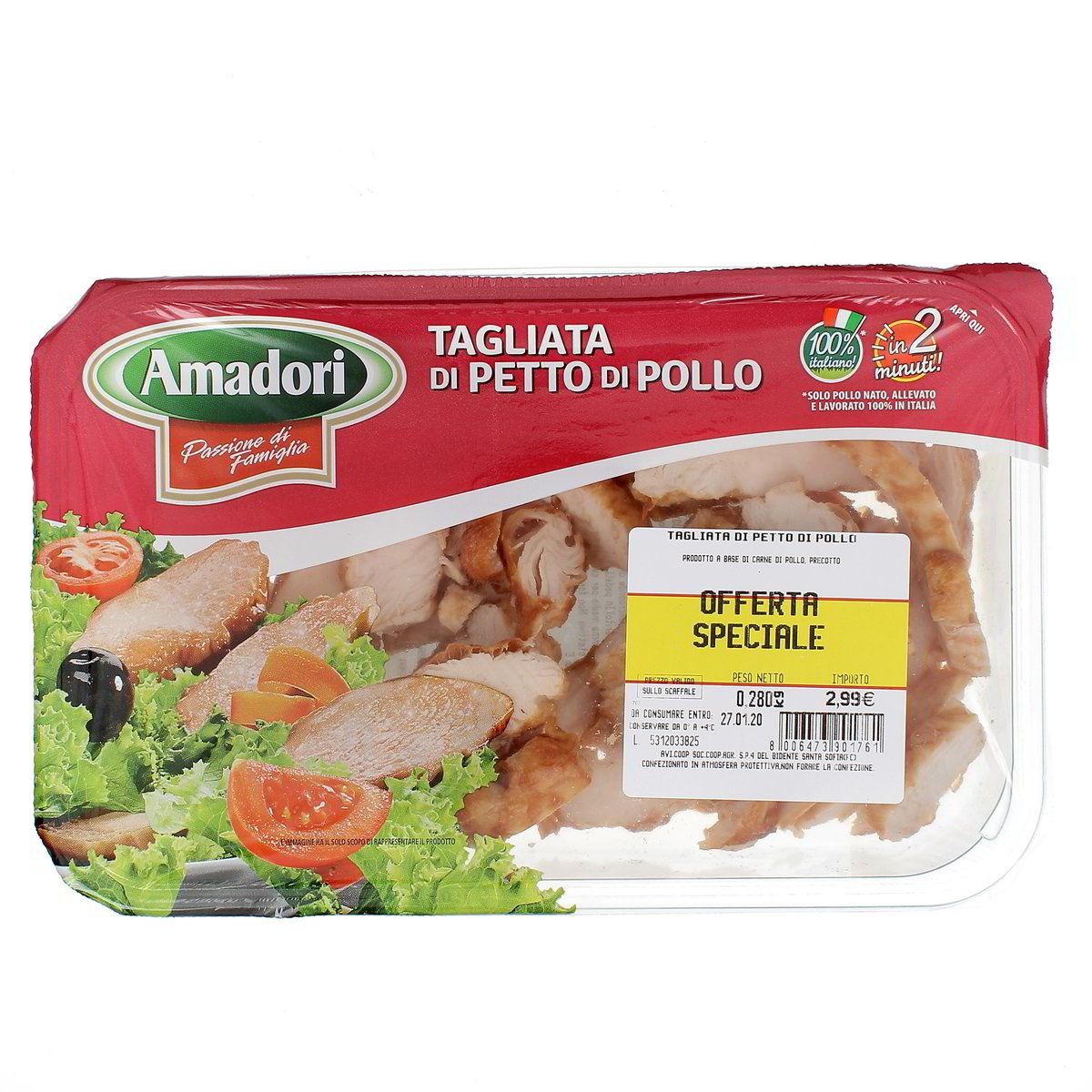 Amadori Tagliata Di Petto Di Pollo 280 g