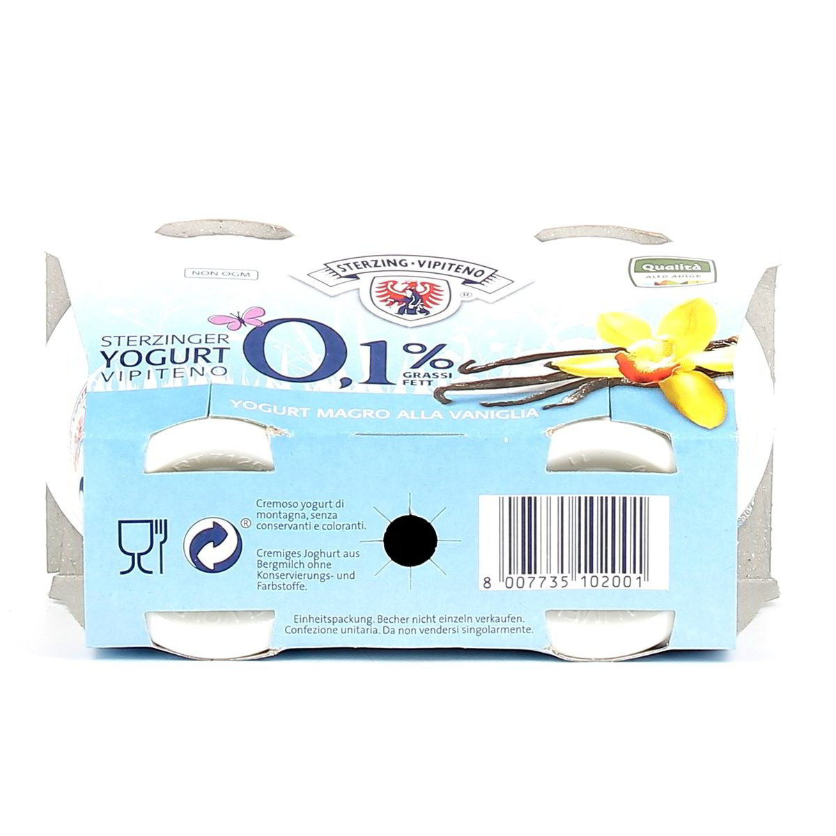 Sterzing Vipiteno Yogurt Magro Alla Vaniglia 0,1% Grassi 2x125 g — immagine 3
