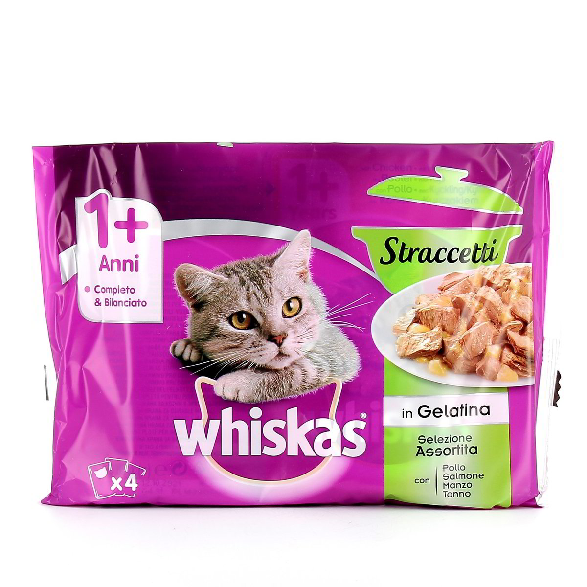 Whiskas Straccetti In Gelatina Selezione Assortita 4x85 g