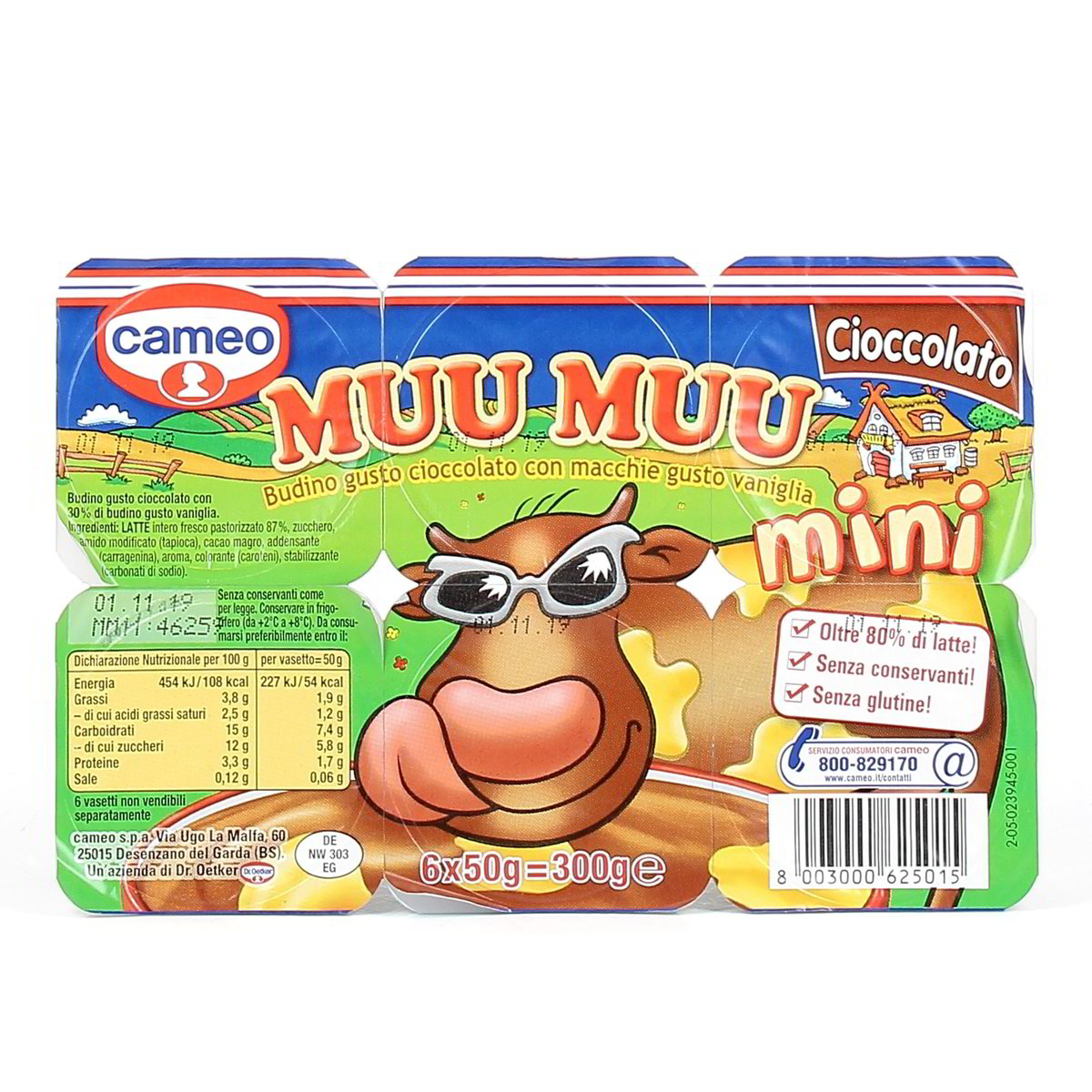 Cameo Muu Muu Mini Cioccolato Con Vaniglia 6x50 g
