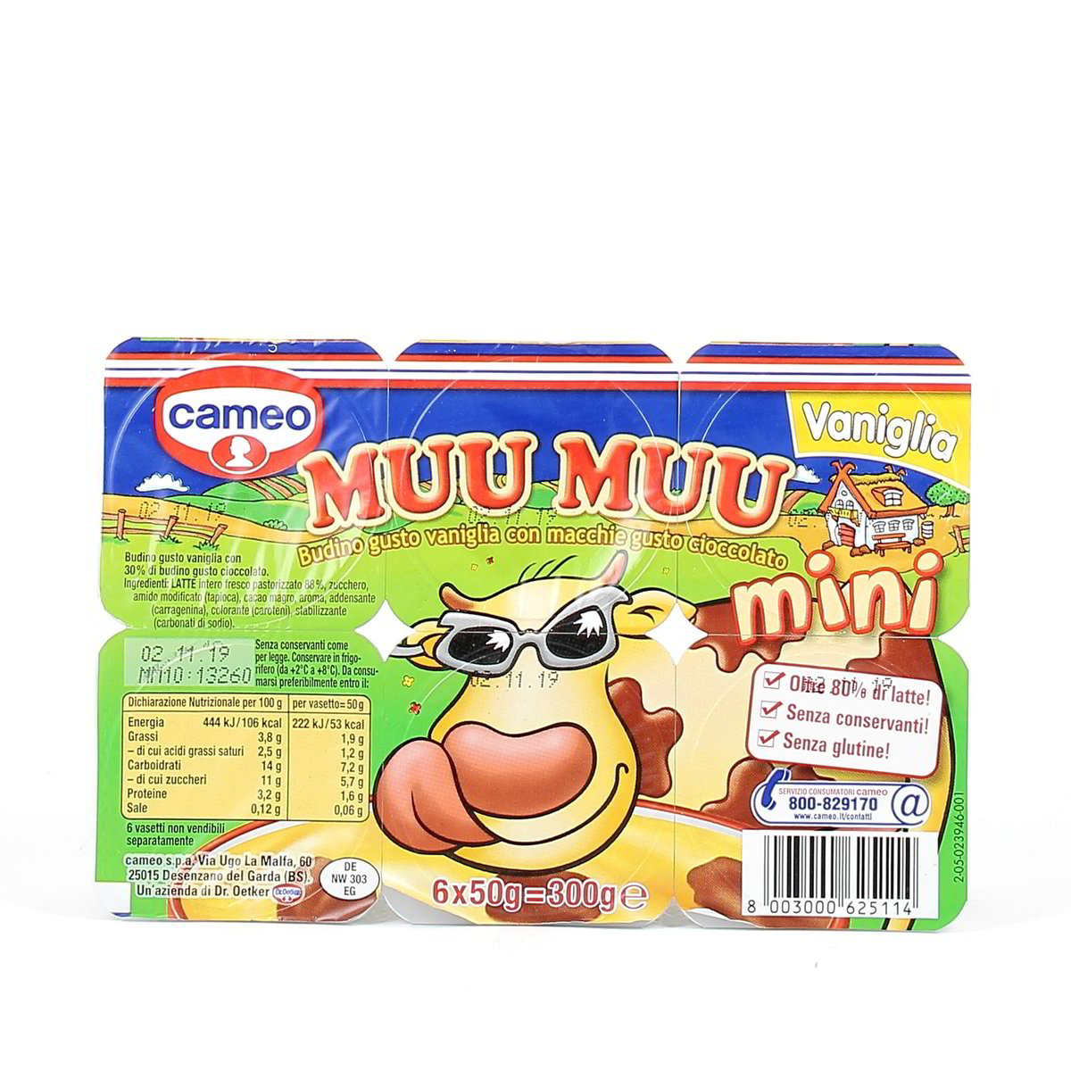 Cameo Muu Muu Mini Vaniglia Con Cioccolato 6x50 g