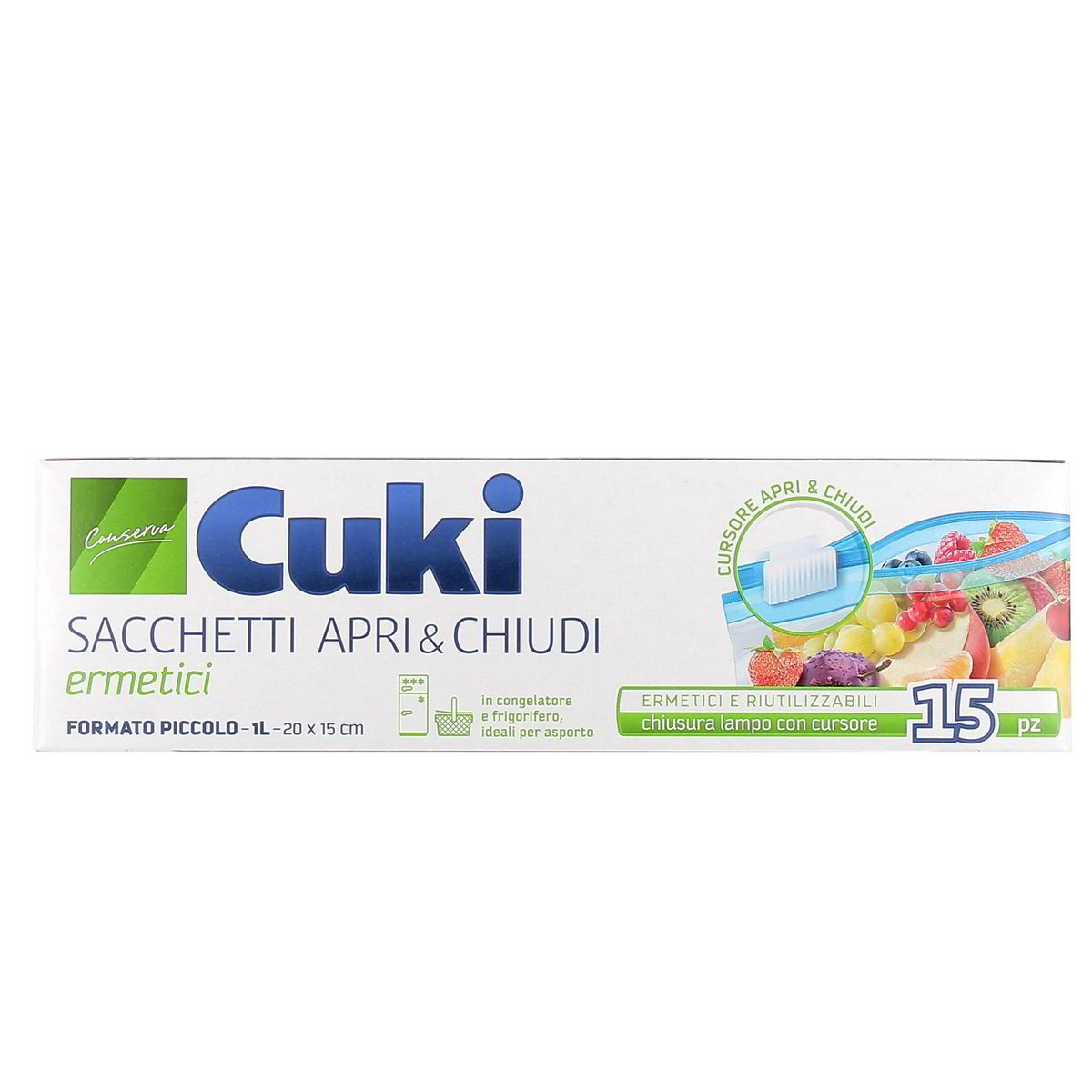 Cuki Sacchetti Apri&Chiudi Ermetici Piccoli 15 pezzi
