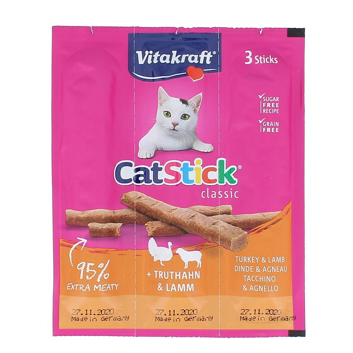Vitakraft CATSTICK CLASSIC TACCHINO E AGNELLO x3 18 g