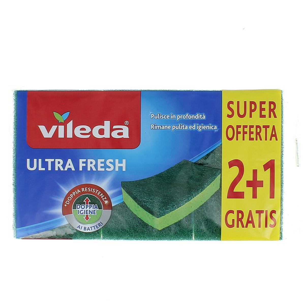 Vileda Spugna Ultra Fresh 2+1 pezzi