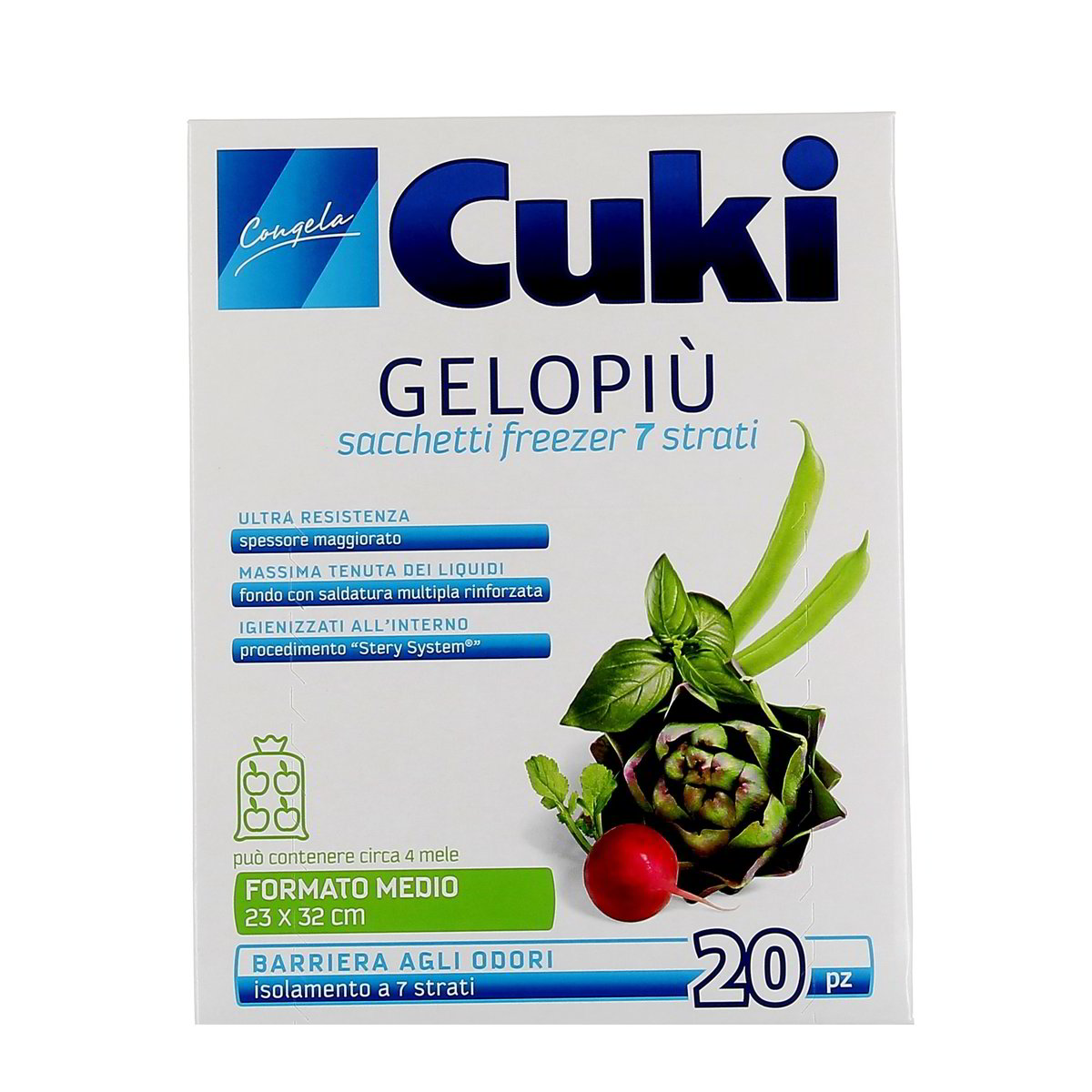 Cuki Gelopiù Sacchetti Freezer 7 Strati Medi 20 pezzi