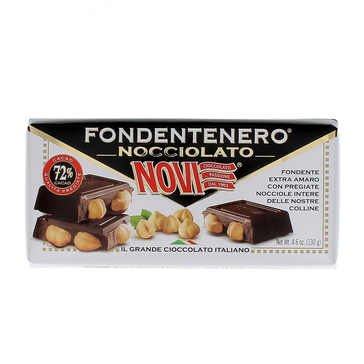 Novi Fondentenero Nocciolato 72% 130 g