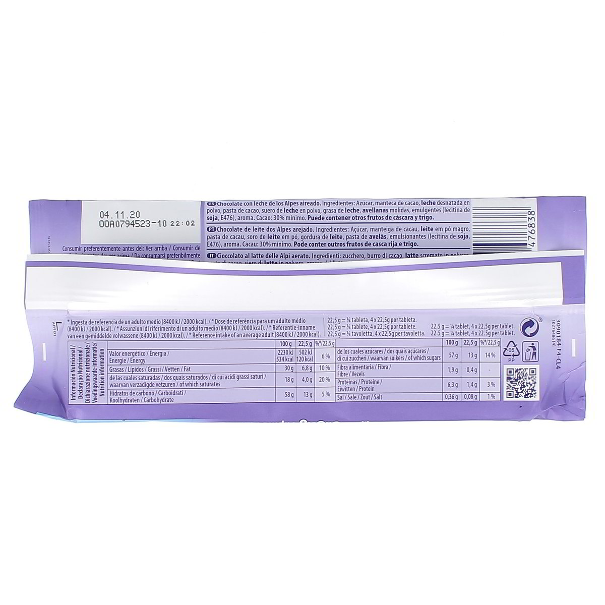 Milka Bubbly Alpine Milk 90 g — immagine 3