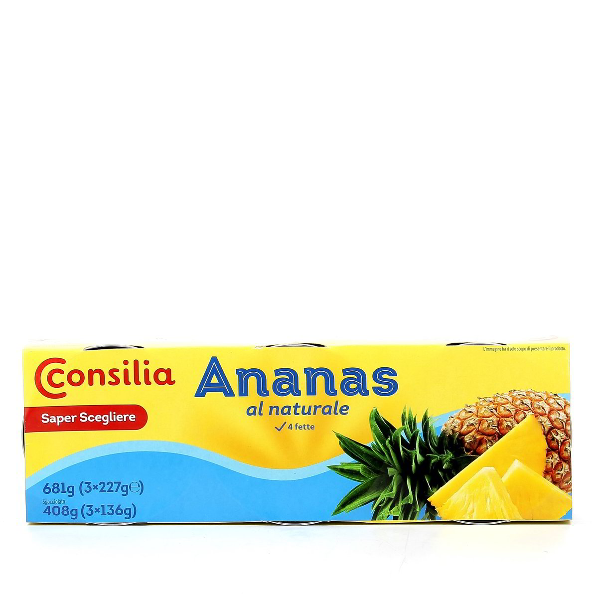 Consilia Ananas Al Naturale 3x227 - sgocciolato 3x136 g