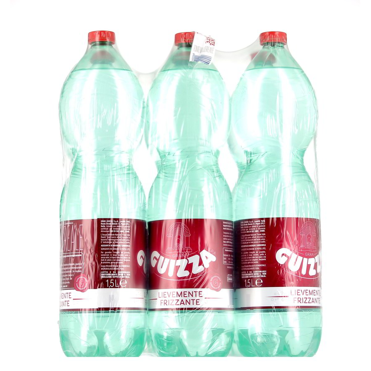 Guizza Acqua Lievemente Frizzante 6 bottiglie GRANDI da 1,5 l