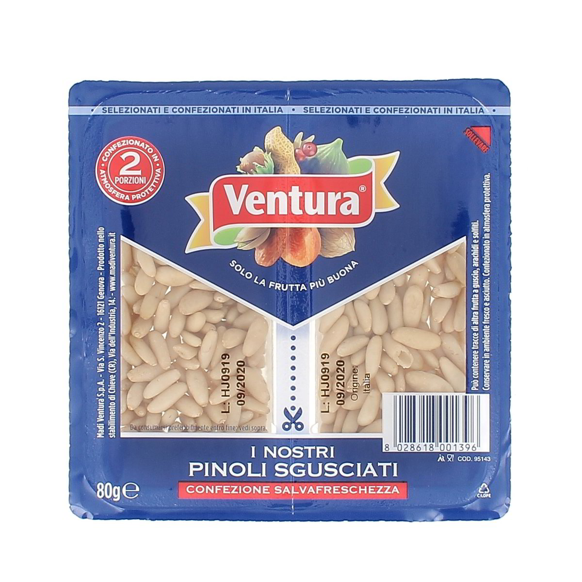 Ventura Pinoli Vaschetta 2X40 g