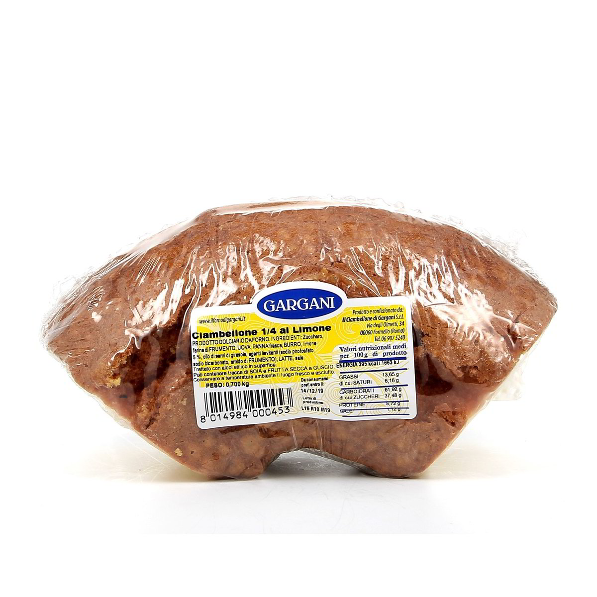 Gargani 1/4 Ciambellone Al Limone 700 g