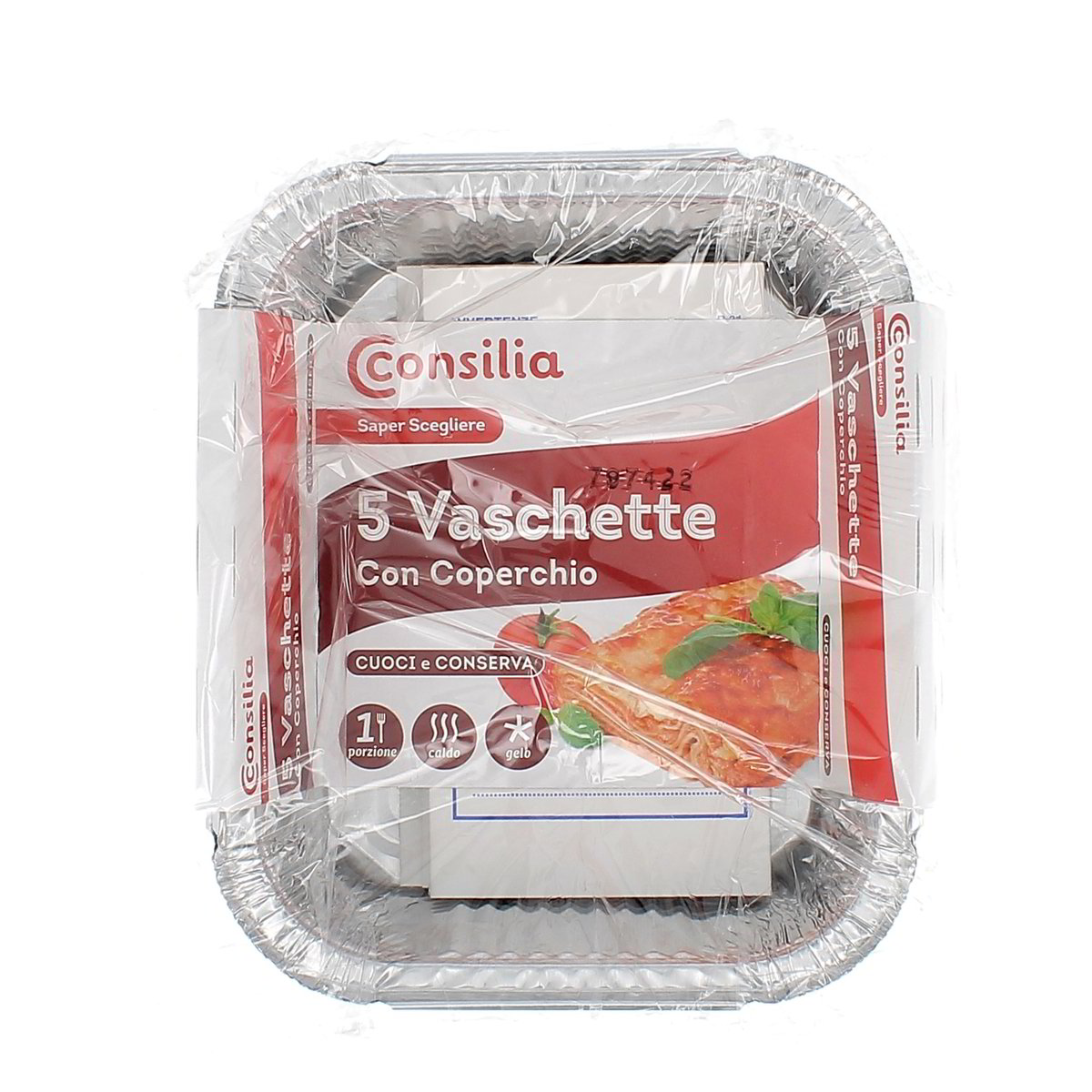 Consilia Vaschette Con Coperchio 1 Porzione 5 pezzi