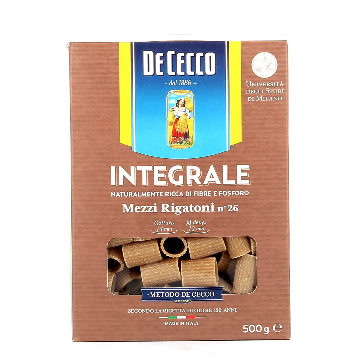 DE Cecco Pasta Mezzi Rigatoni Integrali 500 g
