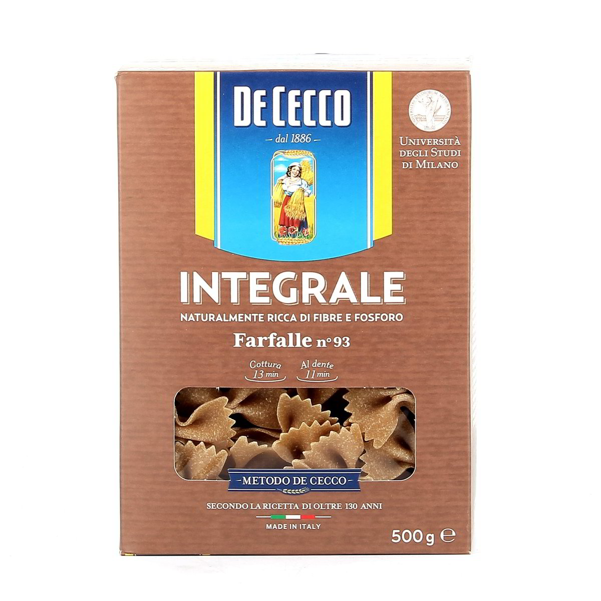 DE Cecco Farfalle Integrali N.93 500 g