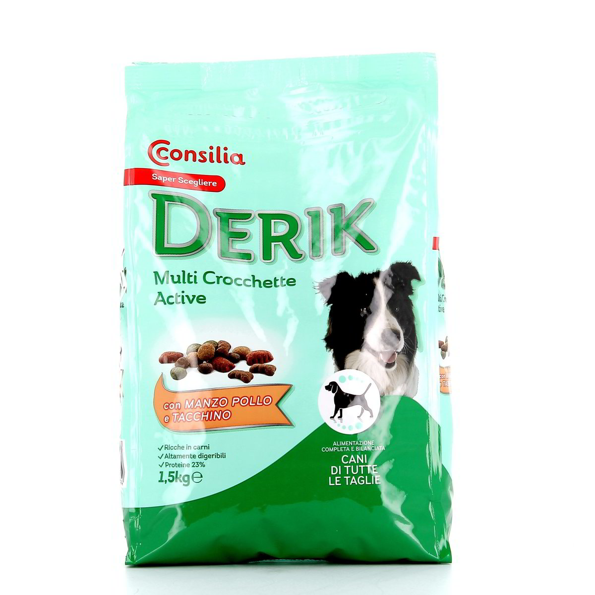 Consilia Derik Multi Crocchette Active Con Manzo Pollo E Tacchino 1,5 kg