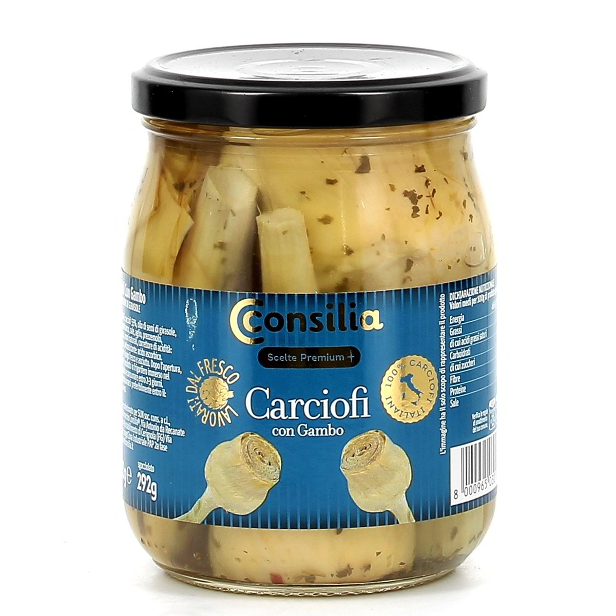 Consilia Carciofi Con Gambo 530 g - sgocciolato 292 g