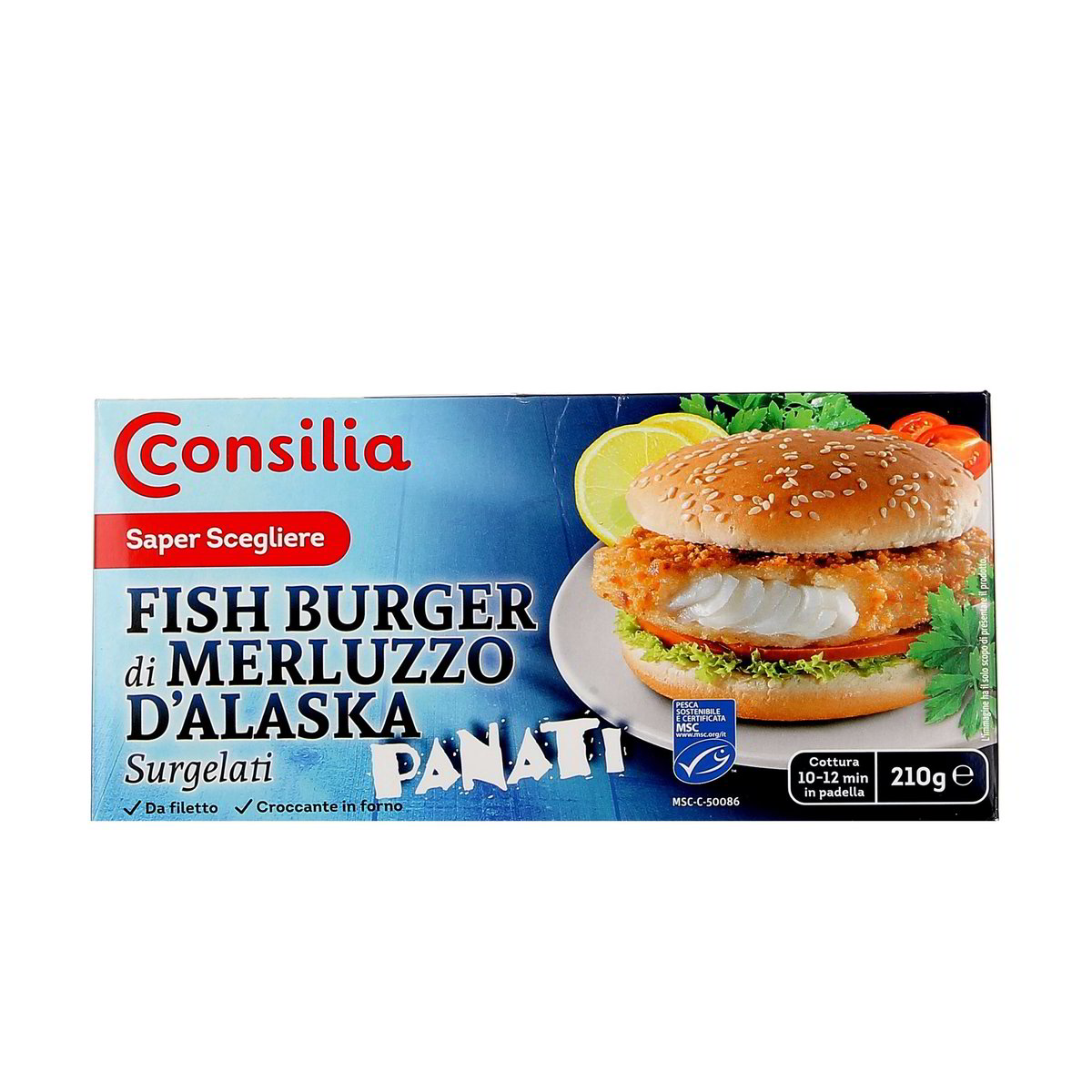 Consilia Fish Burger Di Merluzzo D'alaska Panati 210 g