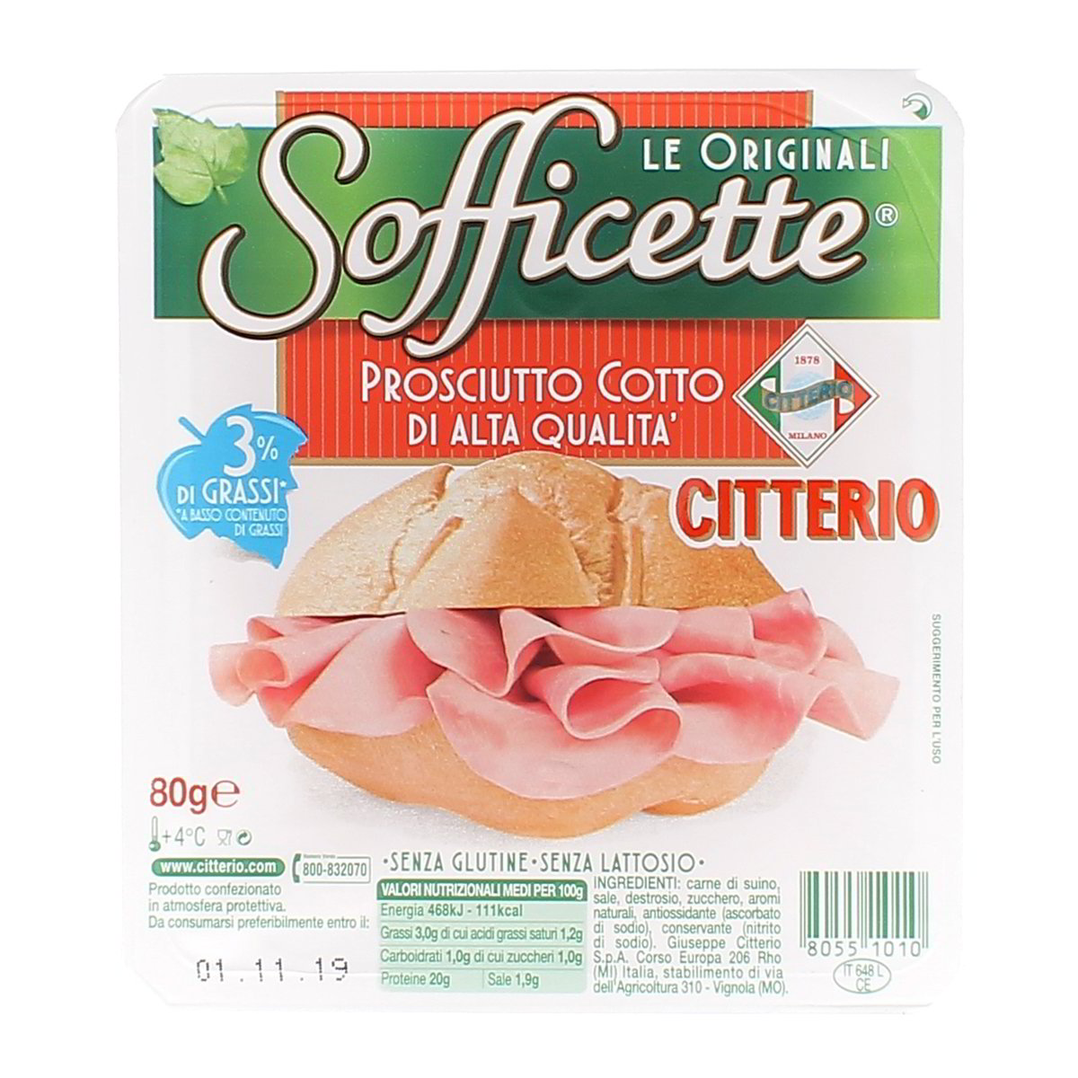 Citterio Prosciutto Cotto Sofficette 80 g