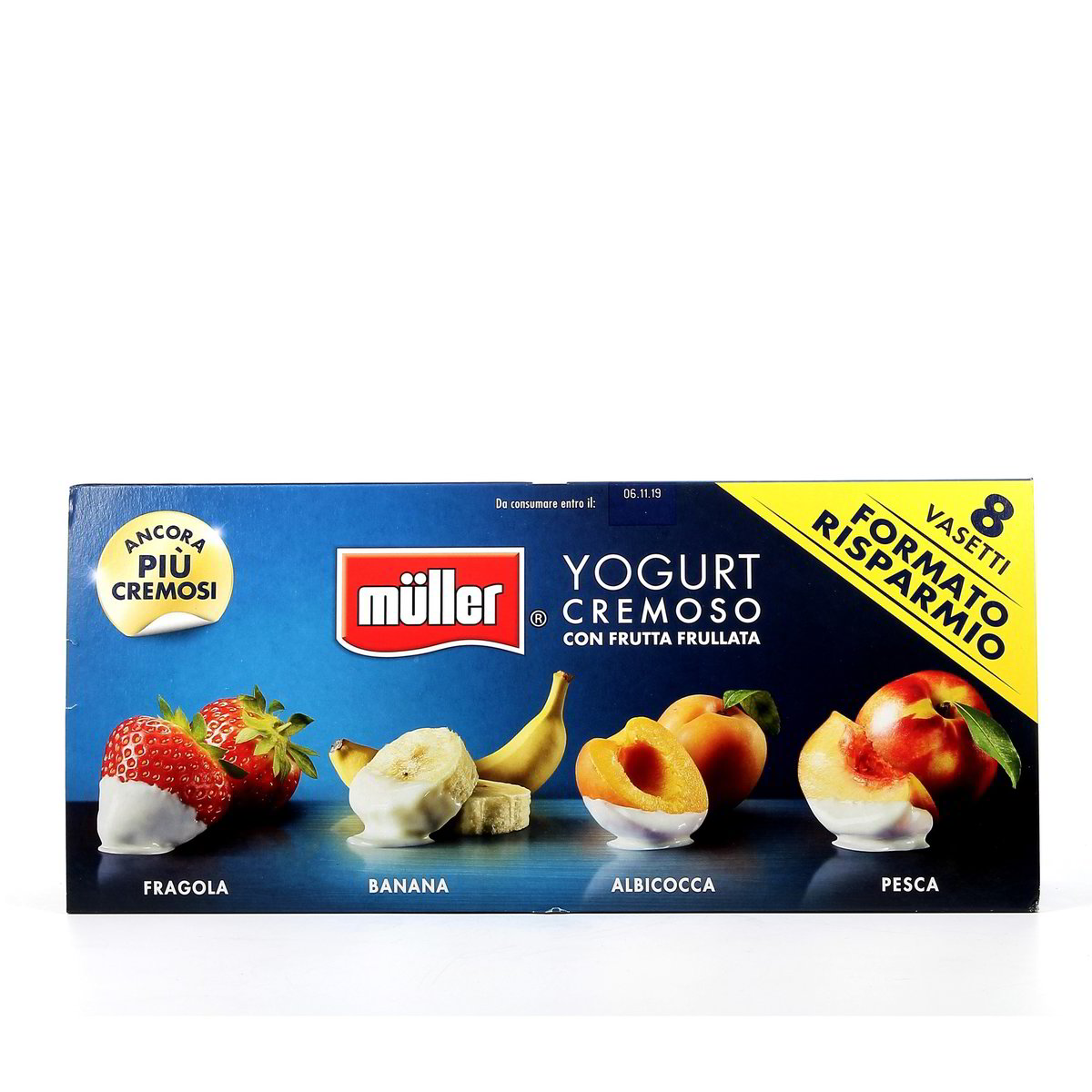 Müller Yogurt Cremoso Con Frutta Frullata Gusti Assortiti 8x125 g