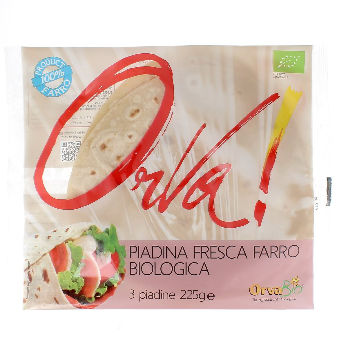Orva PIADINA FRESCA FARRO BIO x3 225 g - Conservare in frigorifero