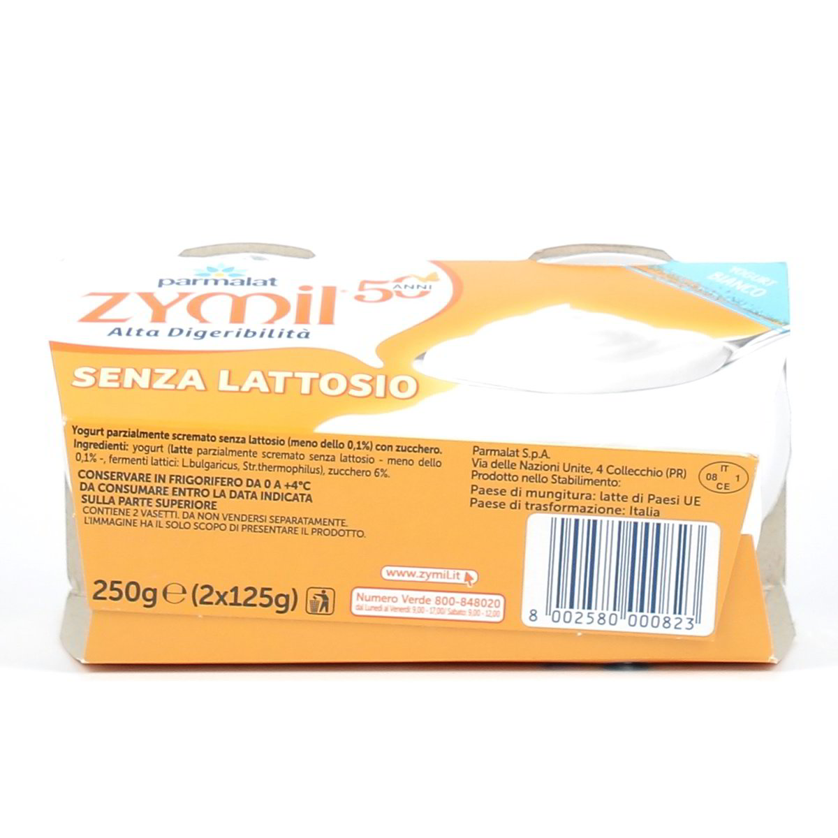 Parmalat Zymil Yogurt Bianco Senza Lattosio 2x125 g — immagine 3