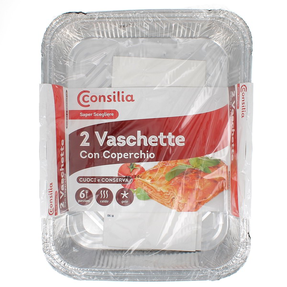 Consilia Vaschette Con Coperchio 6 Porzioni 2 pezzi
