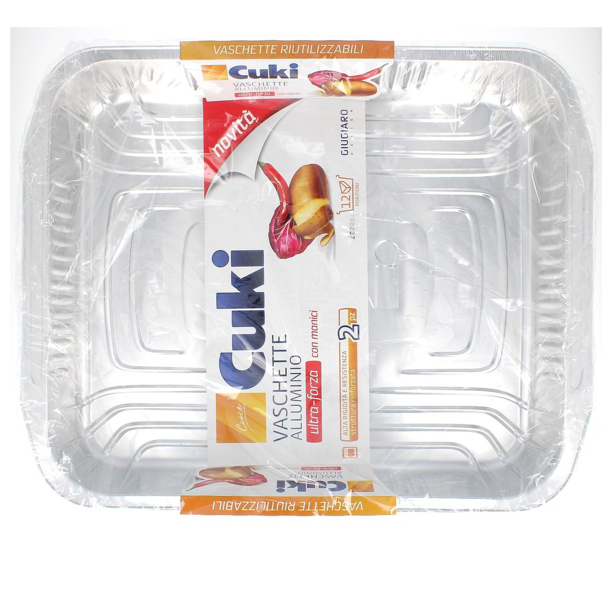 Cuki Vaschette Alluminio 12 Porzioni 2 pezzi