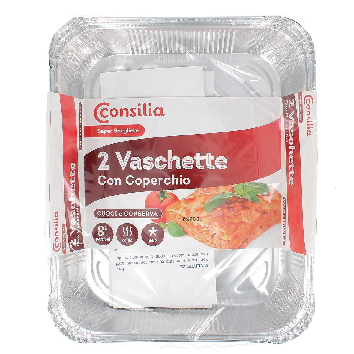 Consilia Vaschette Con Coperchio 8 Porzioni 2 pezzi