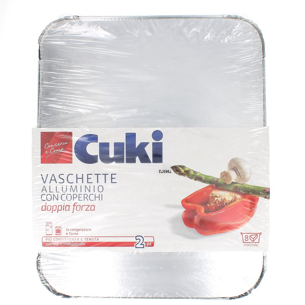 Cuki Vaschette Con Coperchio 8 Porzioni 2 pezzi