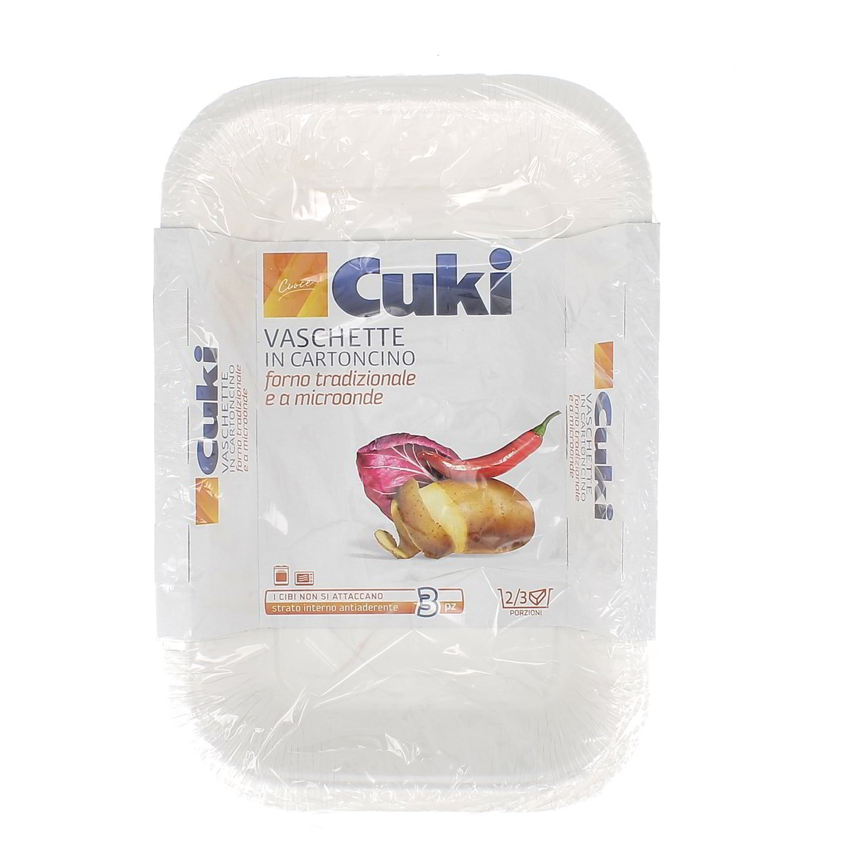 Cuki Vaschette In Cartoncino 2/3 Porzioni 3 pezzi