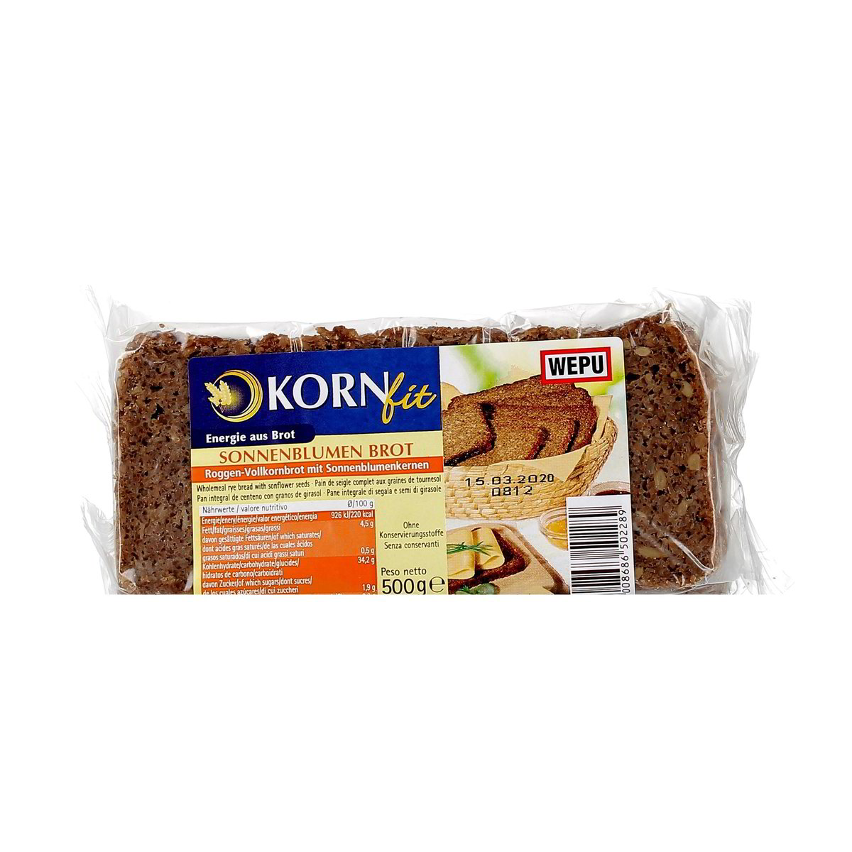 Wepu Korn Fit Pane Integrale 500 g