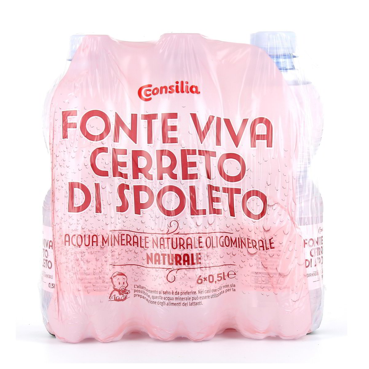 Consilia Acqua Fonte Viva Cerreto Di Spoleto Naturale 6 bottiglie PICCOLE da 500 ml
