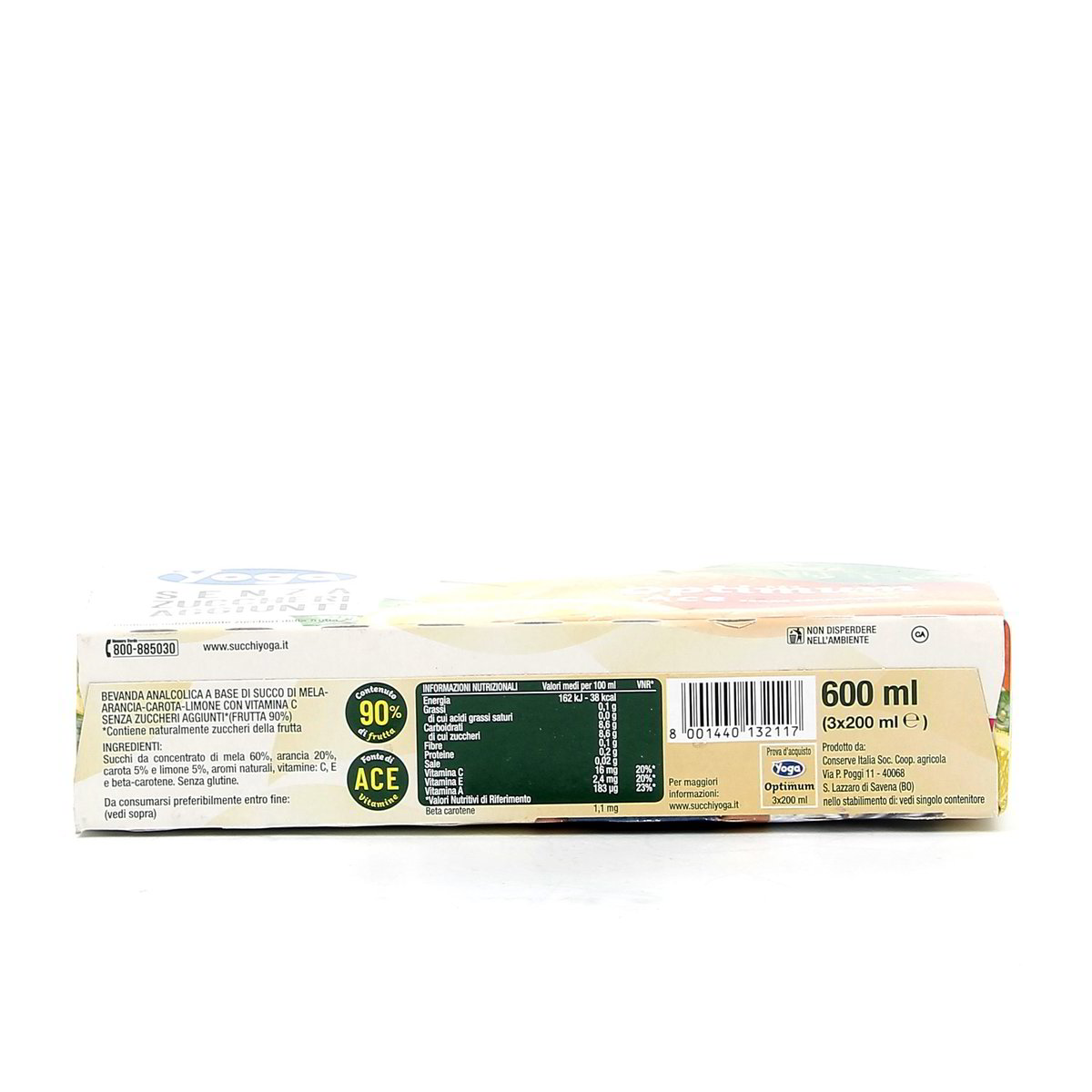 Yoga Succo Optimum Ace Senza Zuccheri Aggiunti 3x20 cl — immagine 3