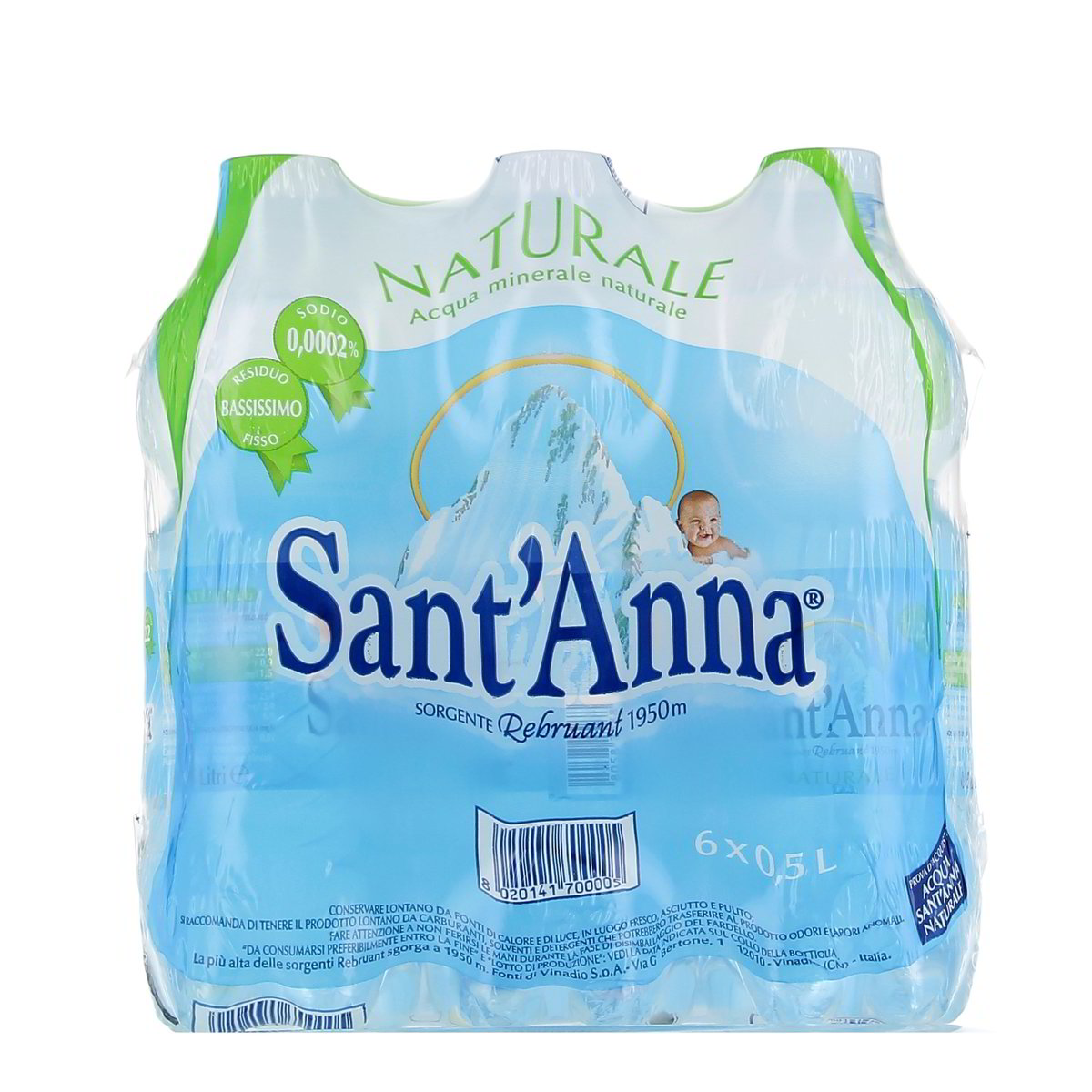 Sant'Anna Acqua Minerale Naturale 6 bottiglie PICCOLE da 500 ml