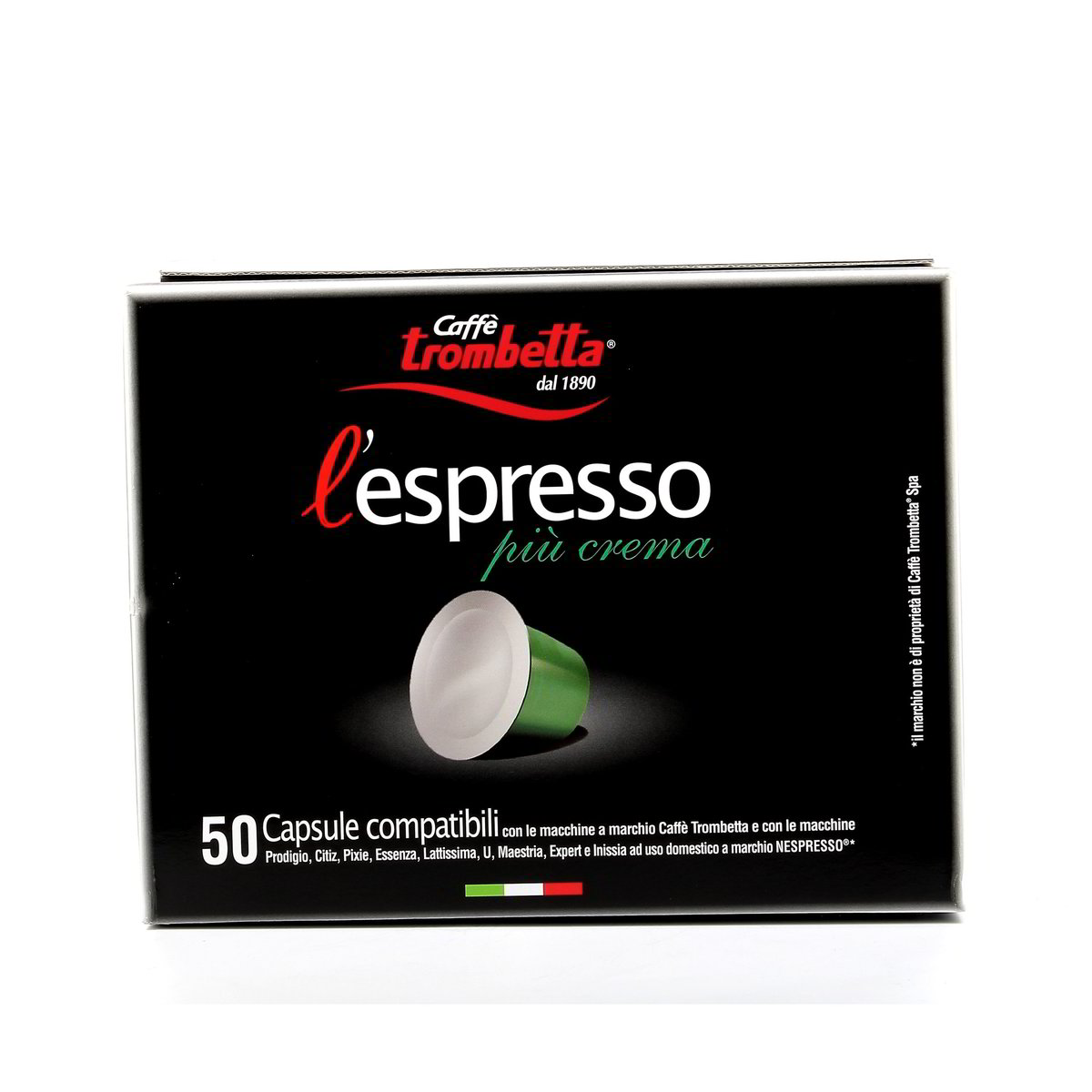 Caffè Trombetta L'espresso Più Crema 50 pezzi - 275 g totali