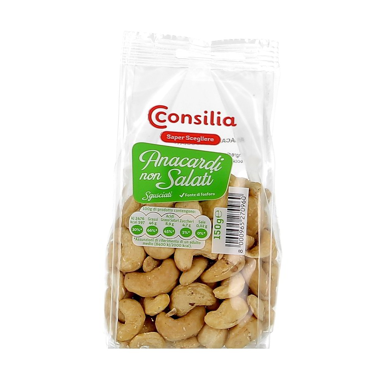 Consilia Anacardi Sgusciati Non Salati 150 g