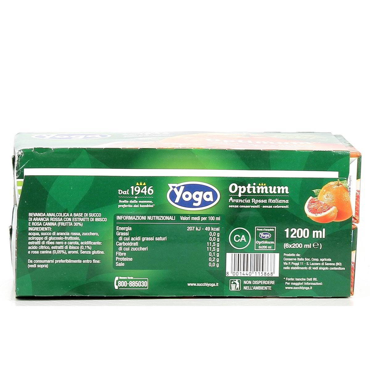 Yoga Succo Optimum Arancia Rossa 6x20 cl — immagine 3