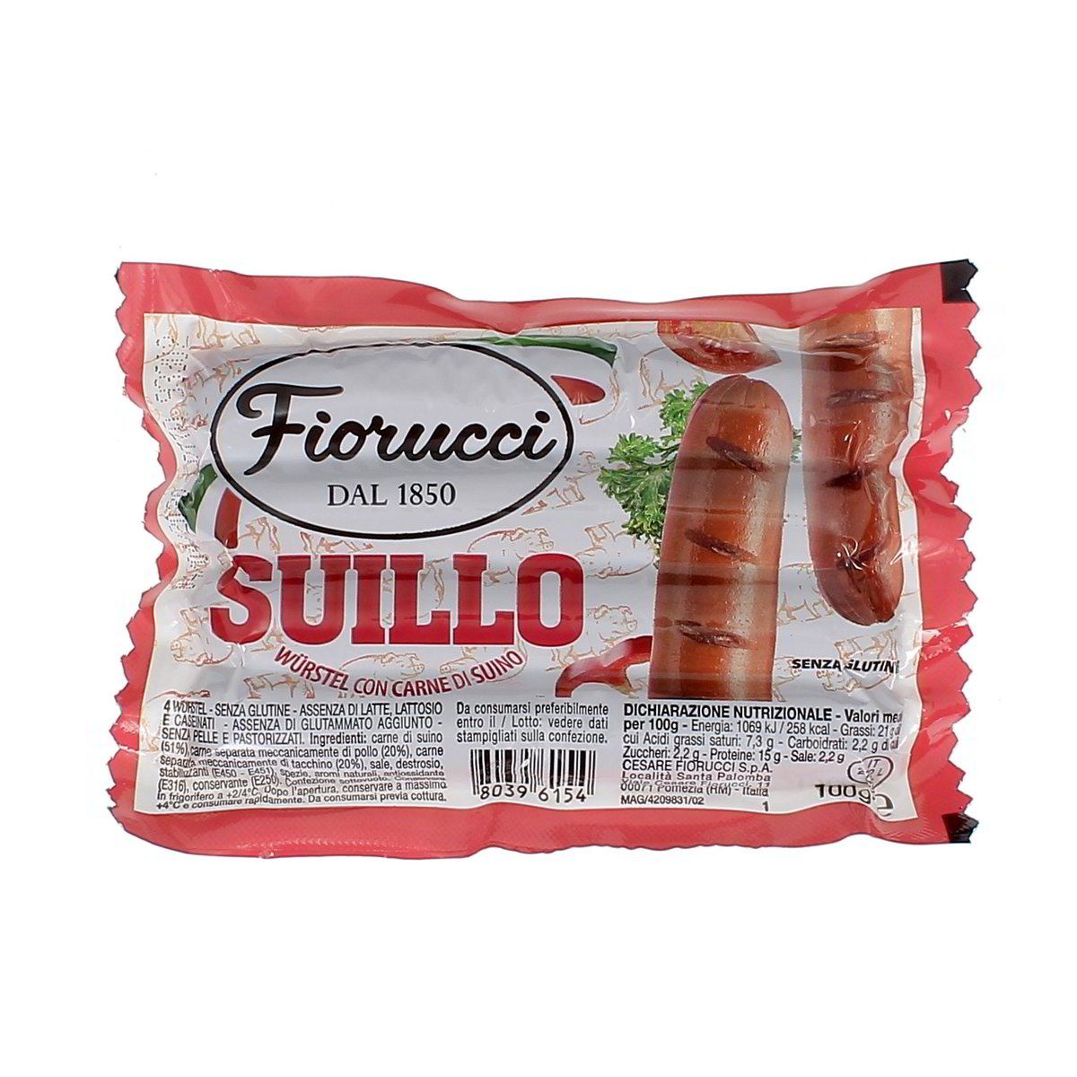 Fiorucci Würstel Con Carne Di Suino 100 g