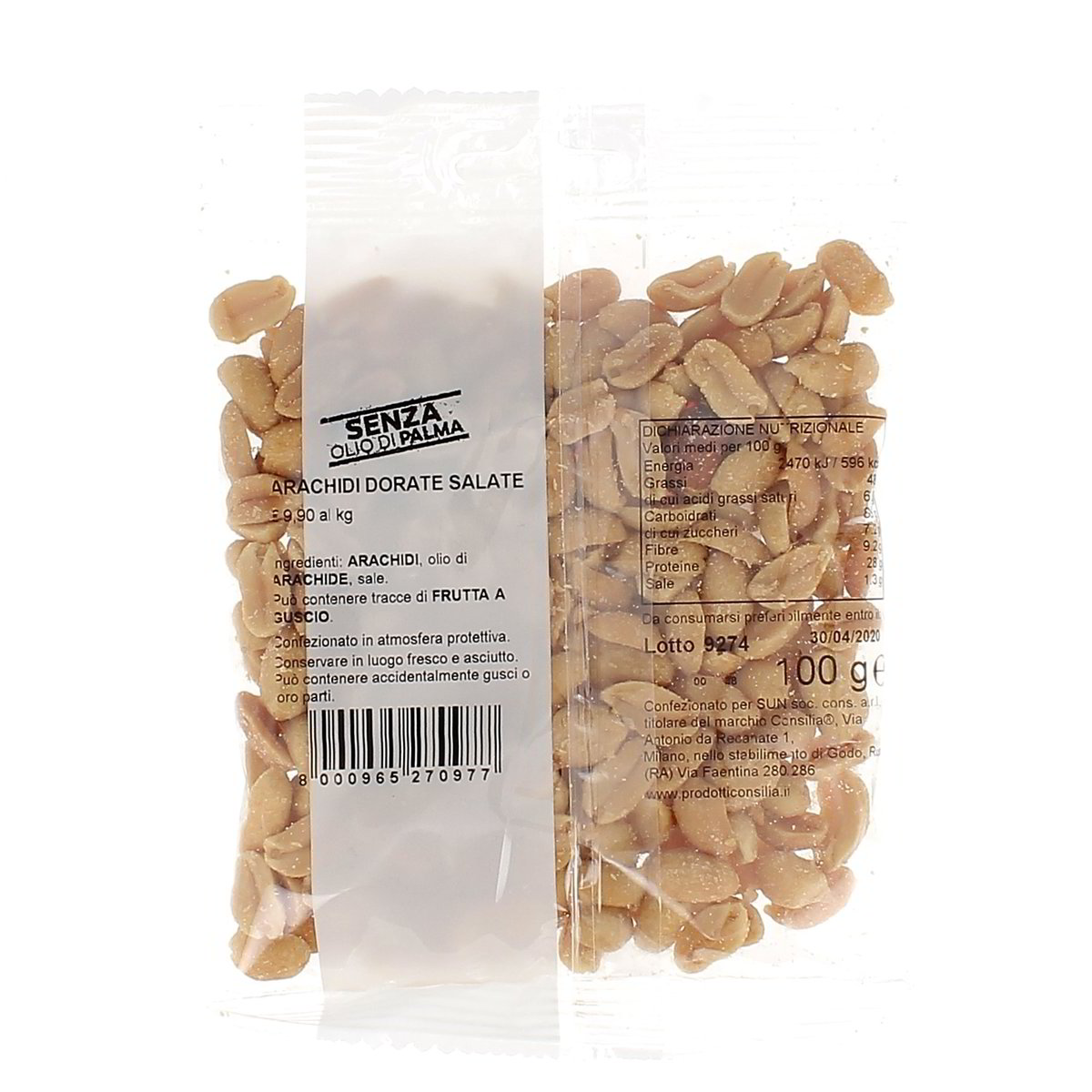 Consilia Arachidi Dorate Salate 100 g — immagine 3