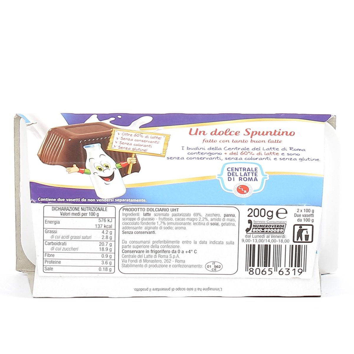 Centrale del Latte di Roma Budino Al Cioccolato 2x100 g — immagine 3