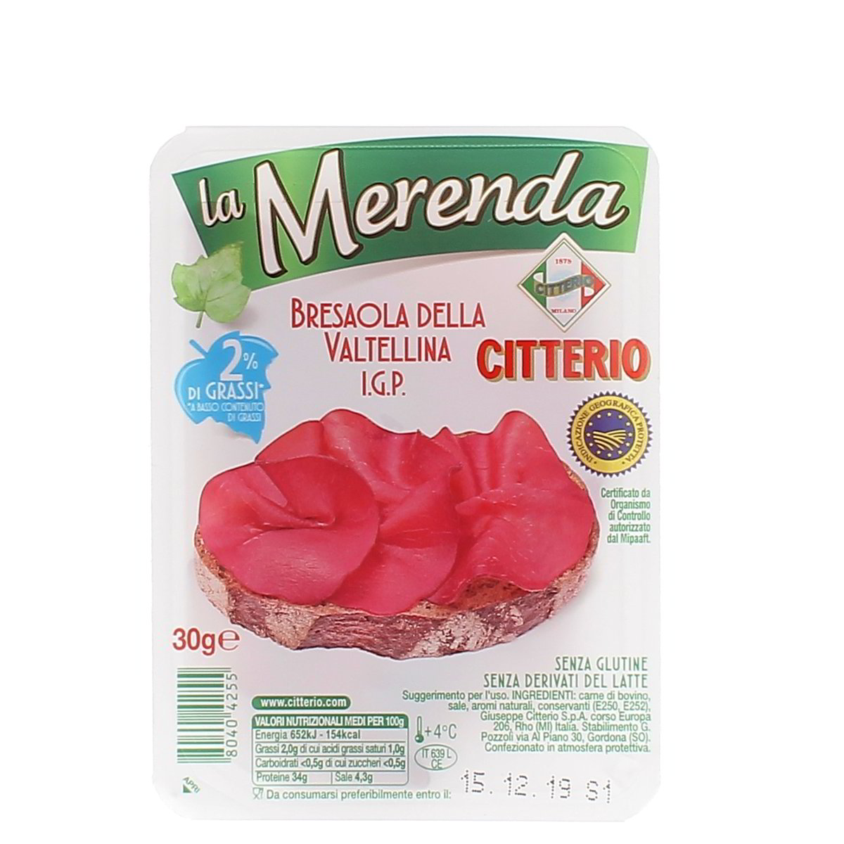 Citterio Bresaola Della Valtellina Igp La Merenda 30 g