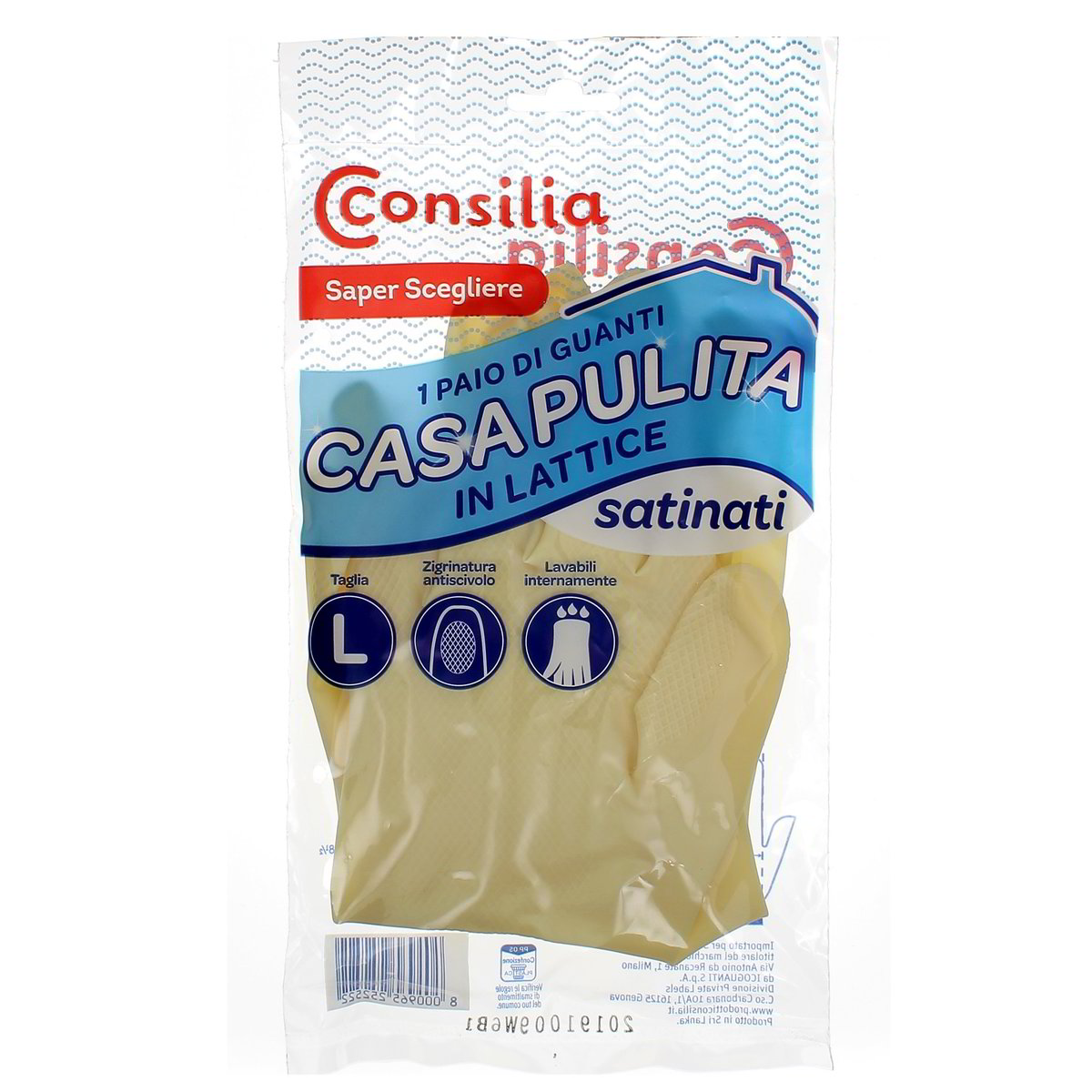 Consilia Casa Pulita Guanti In Lattice Satinati Taglia L 1 paio