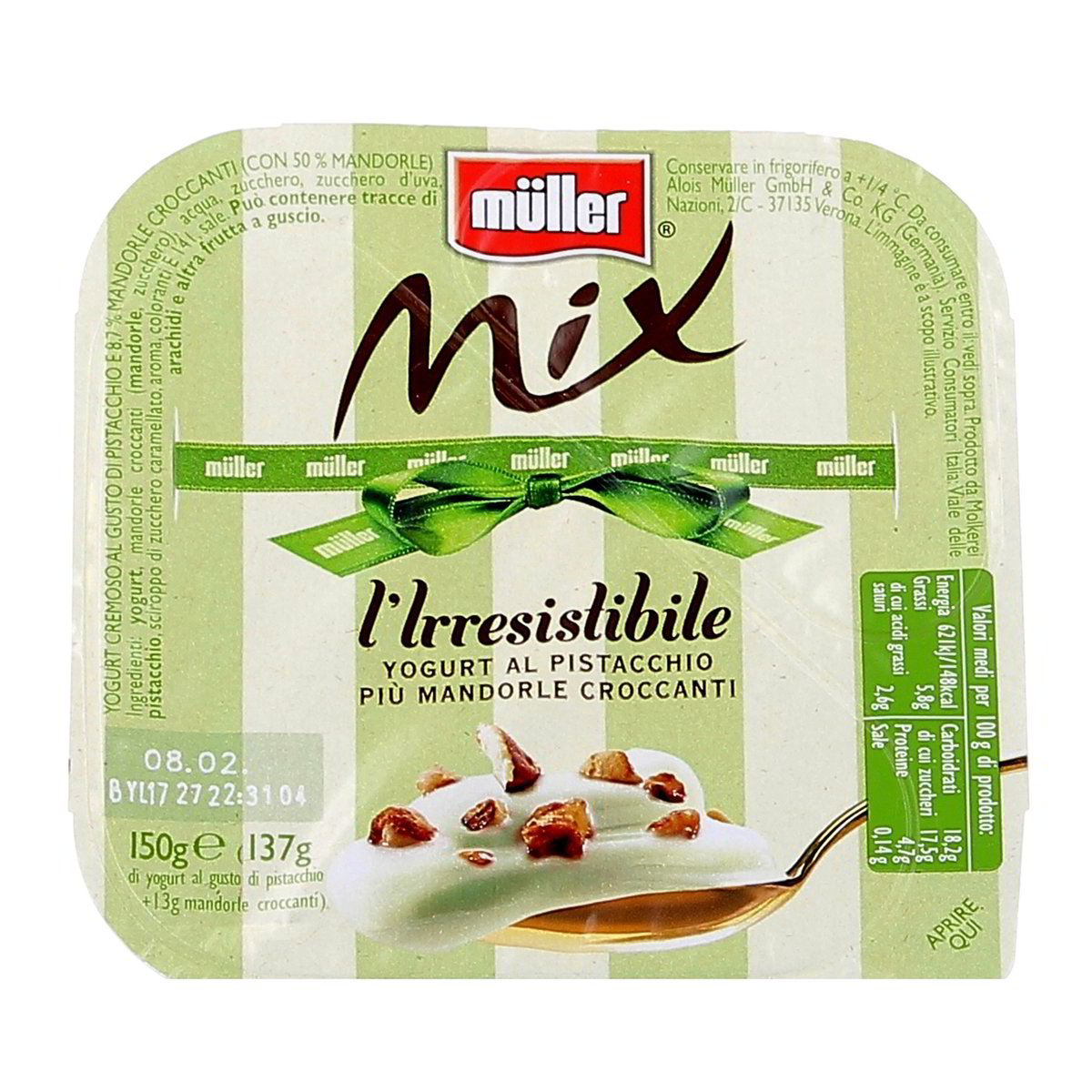 Müller Mix Al Pistacchio Più Mandorle 150 g