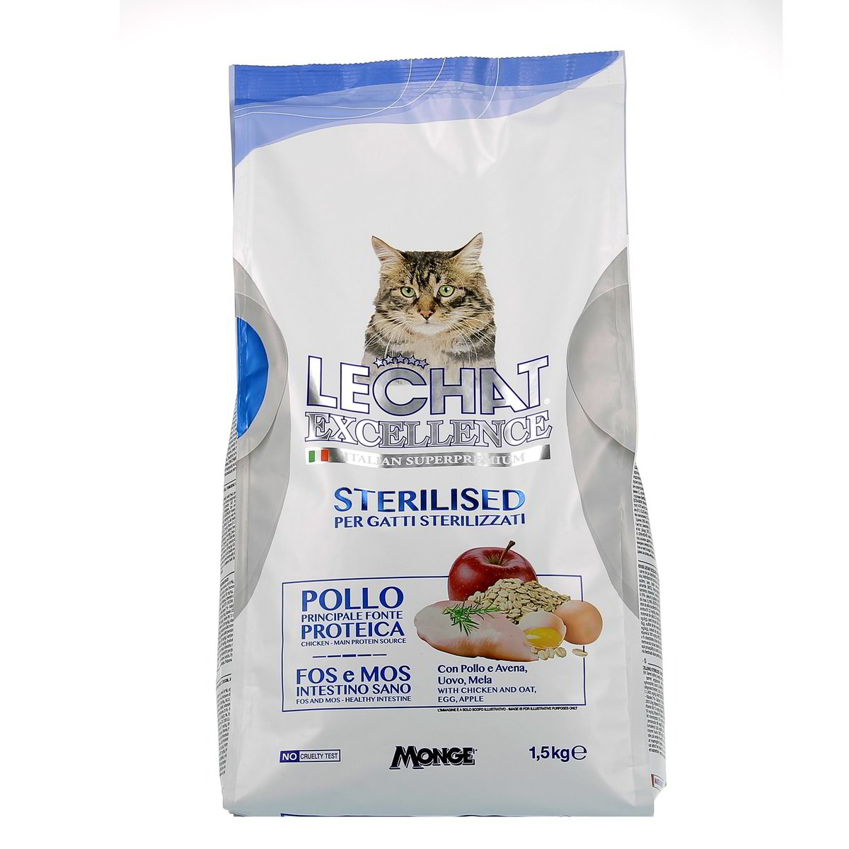 Le Chat Excellence Sterilised Con Pollo Avena Uovo E Mela 1,5 kg