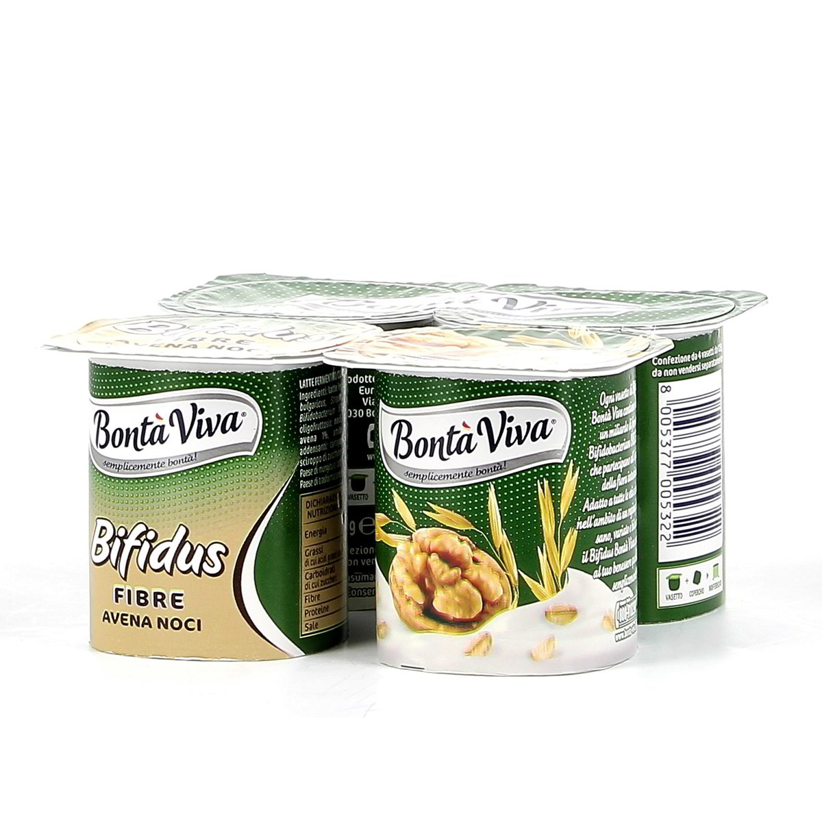Bonta Viva Latte Fermentato Bifidus Avena E Noci 4x125 g