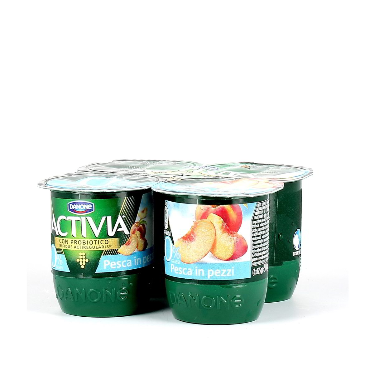 Danone Activia 0% Grassi Con Pesca In Pezzi 4x125 g