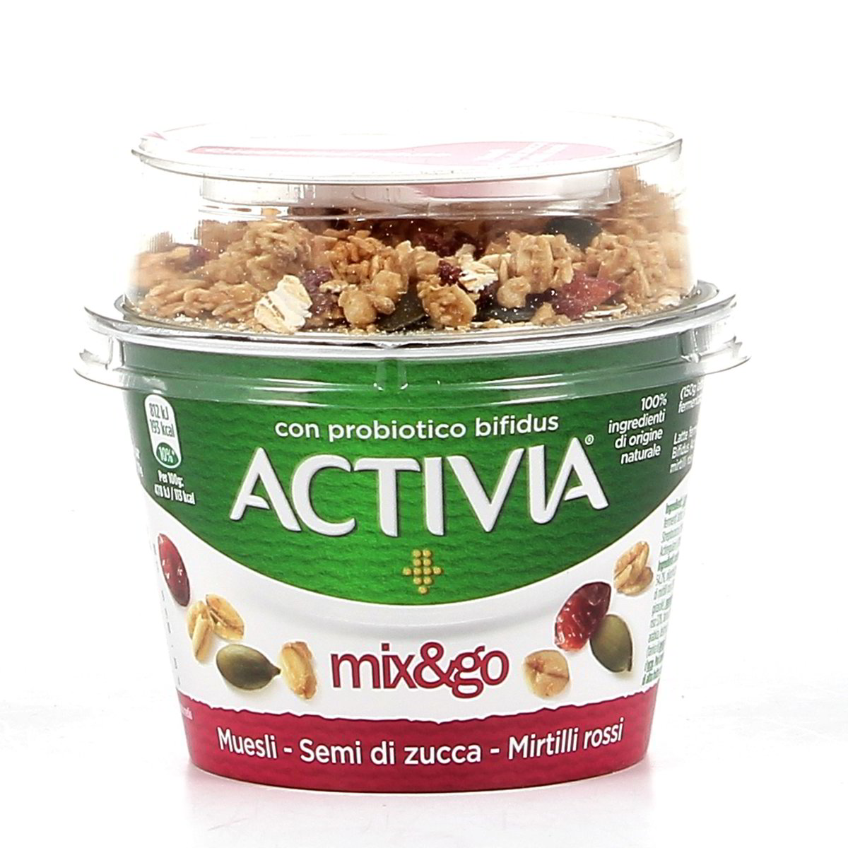 Danone Activia Mix&Go Muesli Semi Di Zucca E Mirtilli Rossi 170 g