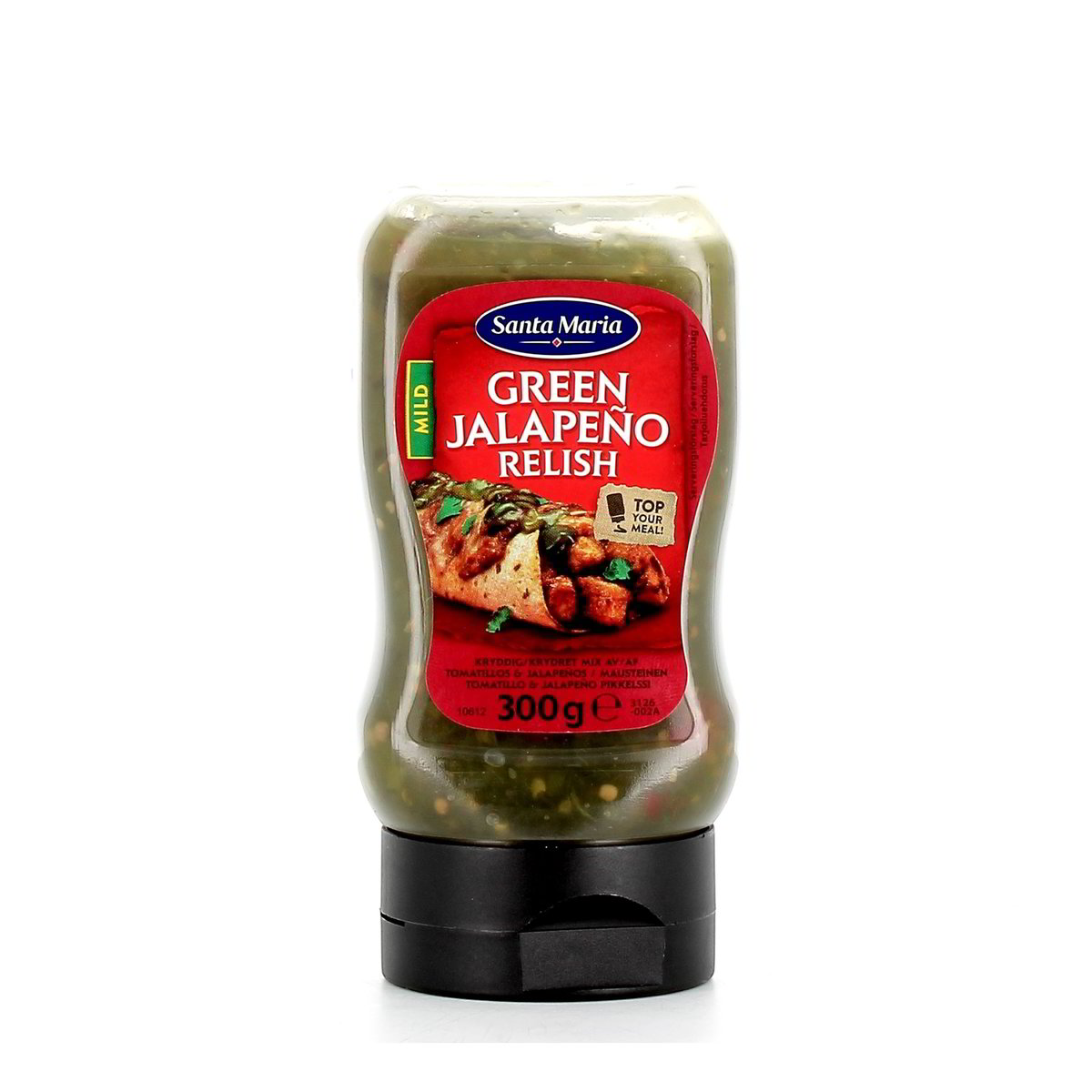 Santa Maria Green Jalapeno Relish Top Down 300 g