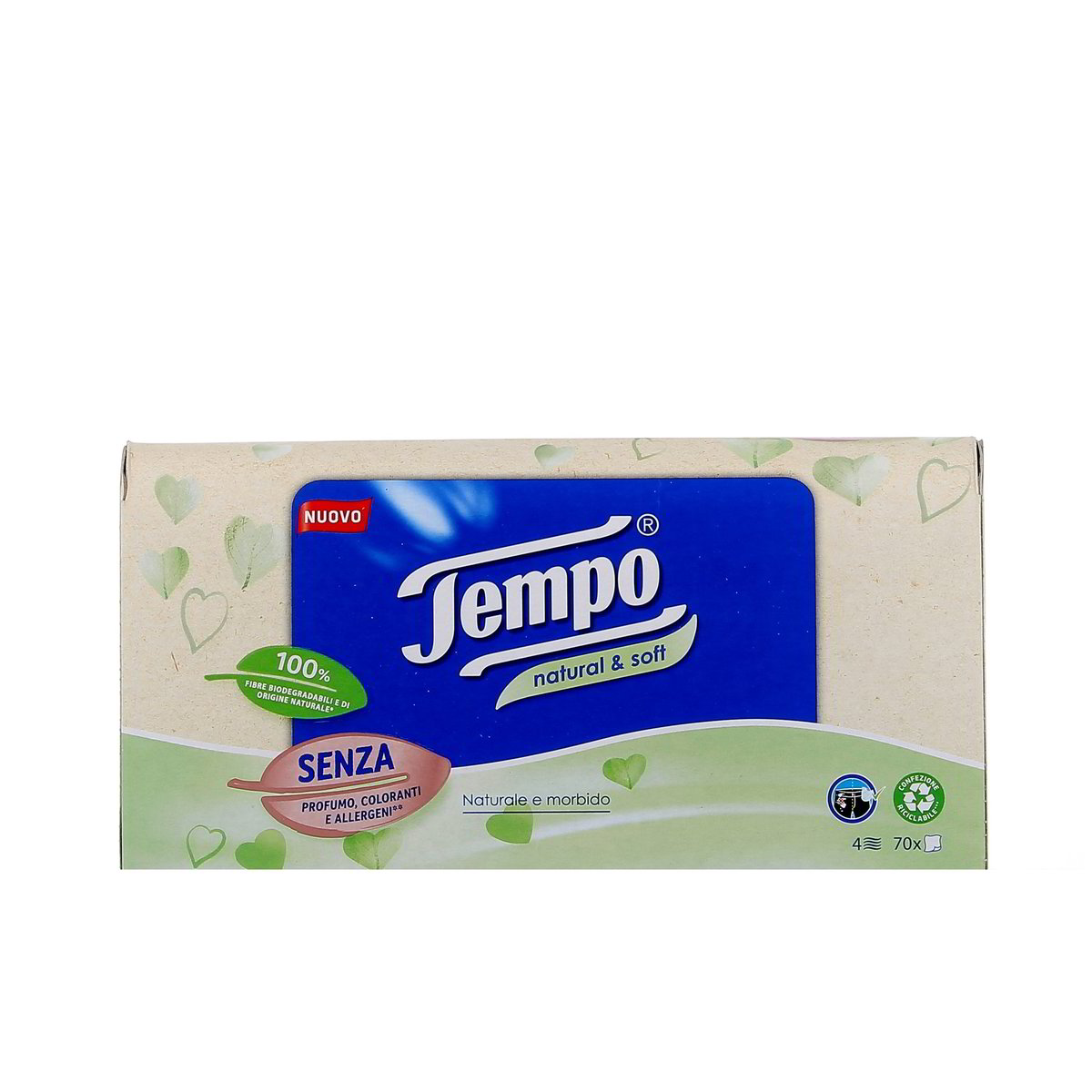 Tempo Box Fazzoletti Natural & Soft 4 Veli 1 pezzo